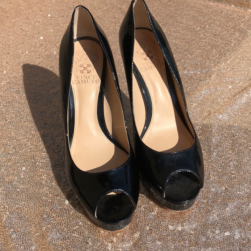 Vince Camuto peep toe pumps